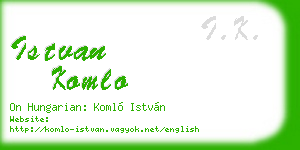 istvan komlo business card